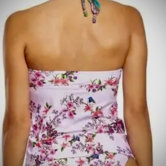NWT Nanette Lepore Womens Swim Victorian Floral Honey Tankini Top - Picture 2 of 3